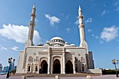 The Al Noor Mosque exterior in Sharjah, UAE