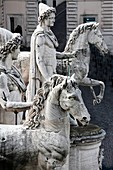 Rome  The statues of Castor and Pollux at the Piazza Campidoglio