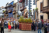 Palm Sunday Procession on the way to church, Teror, Gran Canaria, Canary Islands, Spain