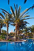 Pool of the Grand Hotel Costa under blue sky, Meloneras, Maspalomas, Gran Canaria, Canary Islands, Spain, Europe