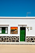 Hauseingang, Caleta del Sebo, Insel La Graciosa, Lanzarote, Kanarische Inseln, Spanien, Europa