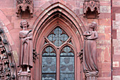 Fassade of the church Basler Muenster, Basel, Switzerland