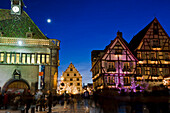Winterlich weihnachtliche Altstadt, Colmar, Elsass, Frankreich