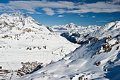 Tignes und Mont Blanc, Val d Isere, Savoyen, Alpen, Frankreich
