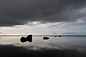 Quiet waters of the Lagoon near Skogar, Iceland, Scandinavia, Europe