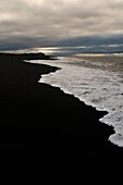 Black sand beach near Vik I Myrdal, Iceland, Scandinavia, Europe