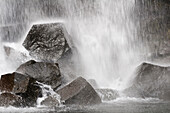 Svartifoss waterfall in Skaftafell National Park, Iceland, Scandinavia, Europe