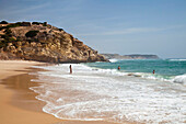 People on the beach near Lagos, Atlantic Coast, Algarve, Portugal, Europe