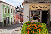 Alley with confectionary shop, Monchique, Algarve, Portugal, Europe