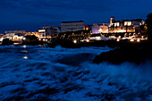 View of Biarritz with Eglise Eugenie in the evening, Biarritz, Cote Basque, France, Europe