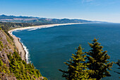 Blick auf Küste in Oregon, Manzanita und Nehalem Bay, Oregon, USA, Amerika