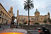 At the cathedral, Piazza Pretoria, Palermo, Sicily, Italy