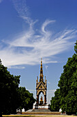 Blick auf das Albert Memorial im Hyde Park, London, England, Grossbritannien, Europa
