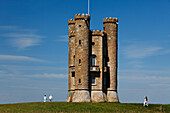 Broadway Tower in the sunlight, Gloucestershire, Cotswolds, England, Great Britain, Europe