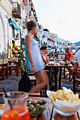People at the bar Tripoli, Town of Ponza, Island of Ponza, Pontine Islands, Lazio, Italy, Europe