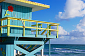 Lifeguard tower. Miami beach, Florida, USA.