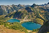 Twin lakes Mount Baker Wilderness Washington