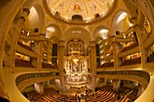 Interior view of the Frauenkirche church, Dresden, Saxony, Germany