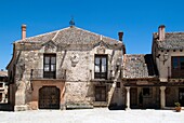 Buildings in Main Square, Pedraza, Segovia province, Castilla-Leon, Spain