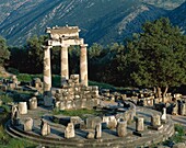 Athena, columns, Delphi, doric, Greece, pronaia, ru. Athena, Columns, Delphi, Doric, Greece, Europe, Holiday, Landmark, Pronaia, Ruins, Sanctuary, Temple, Tholos, Tourism, Travel, V