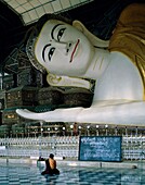 Asian, Buddha, devotee, lying, monk, Myanmar, pegu, . Asian, Buddha, Devotee, Holiday, Landmark, Lying, Monk, Myanmar, Pegu, Shwethalyaung, Statue, Tourism, Travel, Vacation, Worship