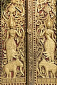 Carving Detail of Door, Golden City Monastery, Laos. Carving, City, Detail, Door, Golden, Heritage, Holiday, Landmark, Laos, Asia, Luang prabang, Monastery, Tourism, Travel, Unesco