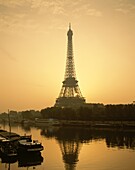 Eiffel Tower, France, Paris, Seine River, Dawn, Tou. Dawn, Eiffel, Eiffel tower, France, Europe, Holiday, Landmark, Paris, Seine river, Tour, Tourism, Travel, Vacation