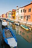 Colorful houses in Burano, Venice, Italy, Europe
