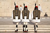 changing of the guard, parliament building, syntagmatos square, syntagma district, athens, greece, europe