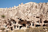 geological formations, zelve open-air museum, cappadocia, anatolia, turkey, asia