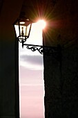 A lamp post church Santa Maria dei Bagni Pesche Molise Italy