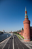 Rusia, Moscow City, The Kremlin, South Walls and Moscow river