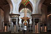 United Arab Emirates, Abu Dhabi, Sheikh Zayed bin Sultan al-Nahyan Mosque, interior