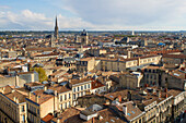 France, Bordeaux, 33, view from above on the roofs