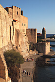 France, Languedoc Roussillon, Pyrénées Orientales (66), Collioure, old castle and Notre Dame des Anges church