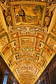 Italy, Rome, The Vatican, Vatican Museum, Ceiling of the Gallery of Maps