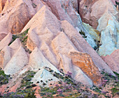 Tufa erosion in the Rose Valley, near Goereme, Goereme National Park, UNESCO World Nature Site, Cappadocia, Anatolia, Turkey