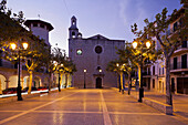 Stadtansicht von Alaro, Hauptplatz, Mallorca, Spanien