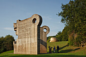 Sculpture at the Park of the Peoples of Europe, The House of our father, Gernika-Lumo, Guernica, Camino de la Costa, Camino del Norte, coastal route, Way of St. James, Camino de Santiago, pilgrims way, province of Bizkaia, Basque Country, Euskadi, Norther