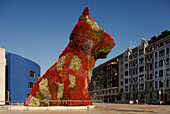 Skulptur Puppy vor dem Guggenheim Museum Moderner und Zeigenössischer Kunst, Bilbao, Provinz Bizkaia, Baskenland, Euskadi, Nordspanien, Spanien, Europa