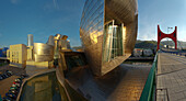 Guggenheim Museum Moderner und Zeigenössischer Kunst am Abend, Bilbao, Provinz Bizkaia, Baskenland, Euskadi, Nordspanien, Spanien, Europa