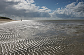 Sand ripples on the beach, Spiekeroog Island, Lower Saxon Wadden Sea National Park, Lower Saxony, Deutschland
