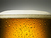 Close up of glass of beer. Close up of glass of beer