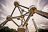 Low angle view of public sculpture. Low angle view of public sculpture