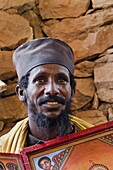 Portrait of a priest of the rock-hewn church Abbi Johanni in Tigray  Africa, East Africa, Tigray, Ethiopia, October 2010