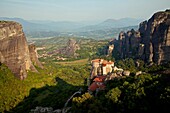 The Metéora complex of Eastern Orthodox monasteries, UNESCO World Heritage in the Plain of Thessaly, Greece