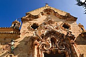 Campillos, Malaga Province, Spain  Baroque facade of Santa Maria del Reposa church designed by Antonio Matias de Figueroa in 1770