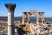 Triumph Arch, Roman Ruins, Volubilis, Morocco