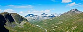 Memurudalen and mountains of Jotunheimen national park, Norway