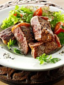 Sirloin steak & salad